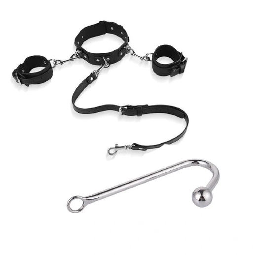 Elegant Collar Hook 5334 Anal and with Beaded Cuffs 0724